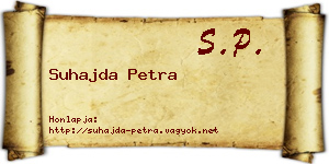 Suhajda Petra névjegykártya