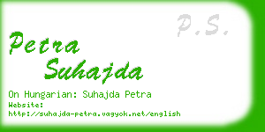 petra suhajda business card